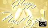 New Year Champagne Glass Webcard