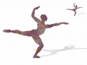 Seamless dancer spinning silhouette loop