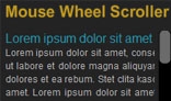 Mouse Wheel Scroller and html text