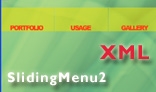 Sliding Menu 2 - horizontal condensed sliding text menu