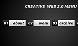 Creative web 2.0 menu
