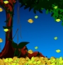 Leaf falling animated background