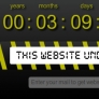 under construction template with coundown and send email