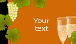 Glass of wine and text