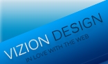 VizionDesign, A clean Fresh, blue coloured Business/Portfolio design.