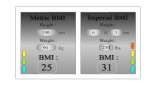 Metalic Metric and Imperial BMI Calculator
