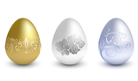 Easter metal eggs