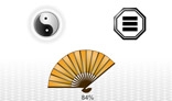 Chinese symbols. Feng shui. Yin and yang. Preloaders