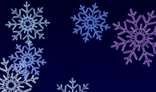 Multi-colored snowflakes