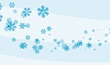 Wave of snowflakes. Flash animation. 3Kb only. AS2.0