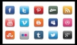 Bright Social Media Buttons