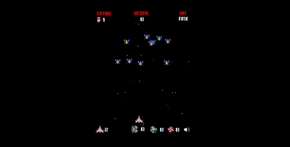 Galagal Power Ups, Space Shooter Video Game