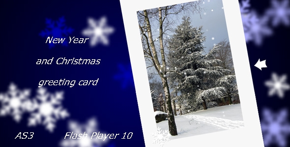 New Year and Christmas greeting card