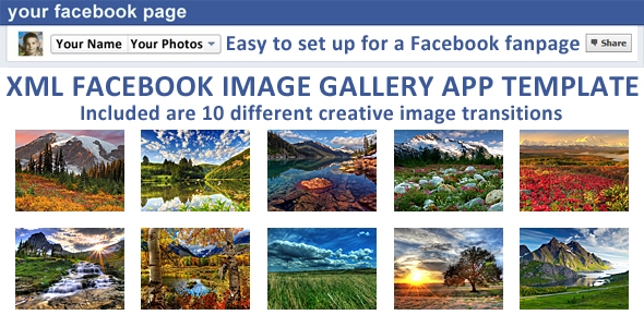 Facebook XML Creative Image Transition Gallery