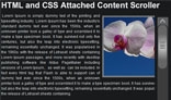 HTML and CSS Attached Content Scroller