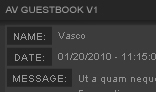 AV Guestbook V1 with PHP, MySQL and Admin