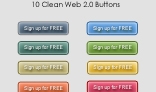 10 Clean Web 2.0 Buttons