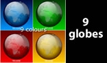 Multi colour Transparent Globes