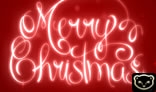 Handwritting Merry Christmas glow