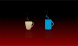 Illustrated smoke Animation and cup