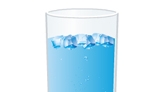 water glass with ice