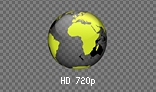 HD Spinning Earth Globe (for dark background)