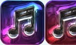 3D rendered music icons