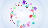 Swirl of flowers. AS3.0. Flash animation 4Kb only.