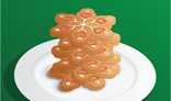 Stacked Christmas Gingerbread Cookies Snowflakes