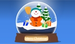 Snowglobe with snowman