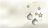 Elegant christmas background with baubles