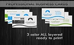 Premium Grey Business Cards Multi-Color