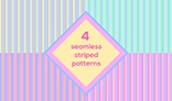 Seamless striped background set