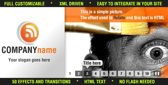XML Site header with Banner rotator