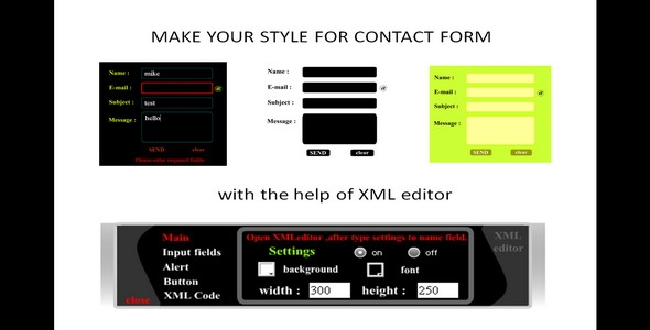 XML/PHP Contact Form and XML editor