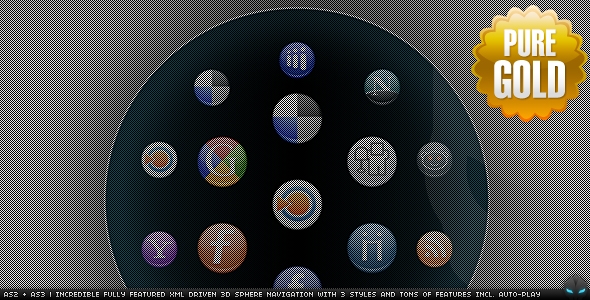 Professional 3D Sphere Navigation AS2 and AS3