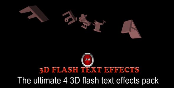 3D Flash Text Effects Pack