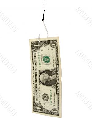 Dollar on a hook