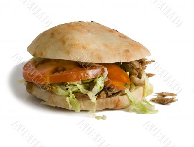 Turkish hamburger. Fast food