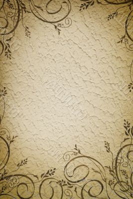 grunge floral background with space for text