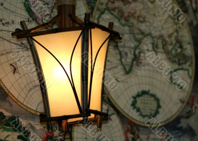 lamps and map