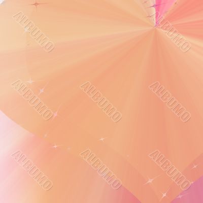 Orange background with heart-shaped lines Orange background with heart-shaped lines