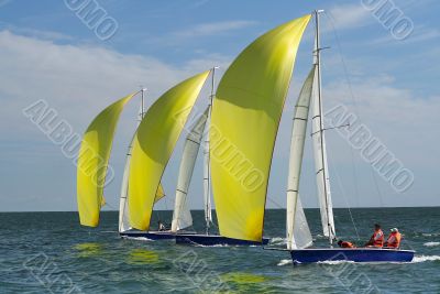 Three yachts