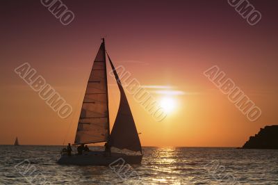 Dawn under sails