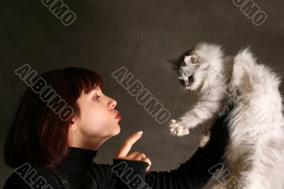 Portrait with a cat