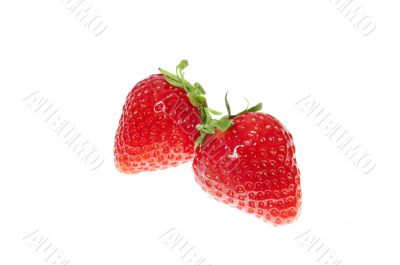 two strawberries