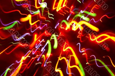 colored light motion blurs