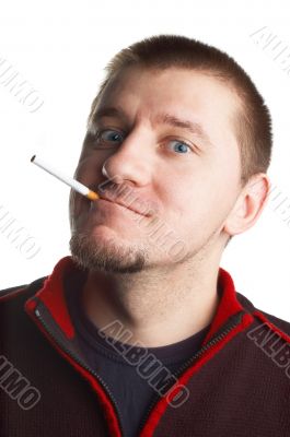 man with cigarette