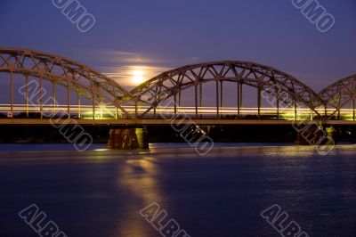 Night Train on Iron Bridge