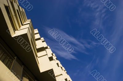 Detail of modern apartment house